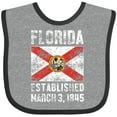 thumbnail image 3 of Inktastic Established March 3, 1845 Florida Flag Boys or Girls Baby Bib, 3 of 4