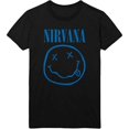 thumbnail image 1 of Nirvana Unisex T-Shirt Blue Happy Face, 1 of 3
