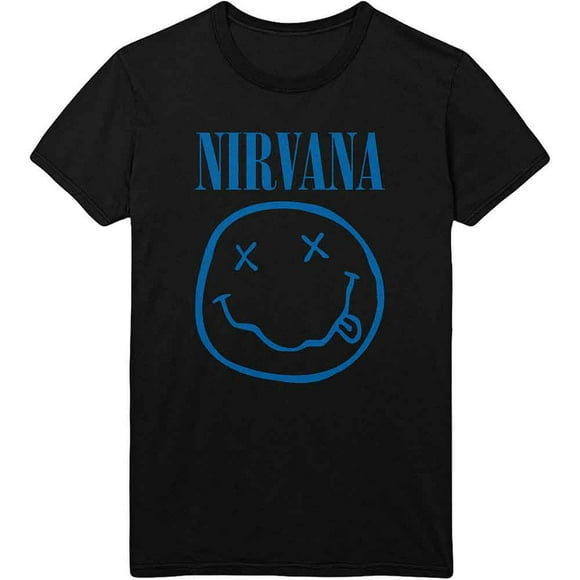 Nirvana Unisex T-Shirt Blue Happy Face