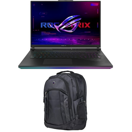 ASUS ROG Strix SCAR 18 Gaming Laptop (Intel i9-14900HX 24-Core, 18in 240 Hz Wide QXGA (2560x1600), GeForce RTX 4090, 64GB DDR5 5600MHz RAM, 2TB PCIe SSD, Backlit KB, Win 10 Pro) with 1680D Backpack