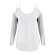 thumbnail image 4 of Camiseta de mujer con cuello en V y manga raglán - Diseño calado, informal de otoño, suave y transpirable, fácil de cuidar, 4 of 4