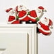 thumbnail image 3 of Marco de puerta de esquina de madera para Navidad, decoración de dibujos animados de Papá Noel, alce, pingüino de Navidad, colgante, decoración navideña para marco de puerta, 3 of 4