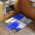 thumbnail image 2 of 2x3 Ft Entryway Area Rug, Blue Purple Grey Kitchen Rug Runner Washable Floor Mat, Geometric Oil Painting Modern Abstract Non Slip Indoor Door Mat Throw Carpet for Bathroom Living Room Bedroom, 2 of 8