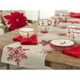 thumbnail image 2 of Fennco Styles Nivalis Collection Holiday Embroidered Snowflakes Table Runner 16x120 Inch Red, 2 of 2