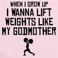 thumbnail image 2 of CafePress - Lift Weights Like My Godmother Body Suit - Baby Light Bodysuit, Size Newborn - 24 Months, 2 of 4
