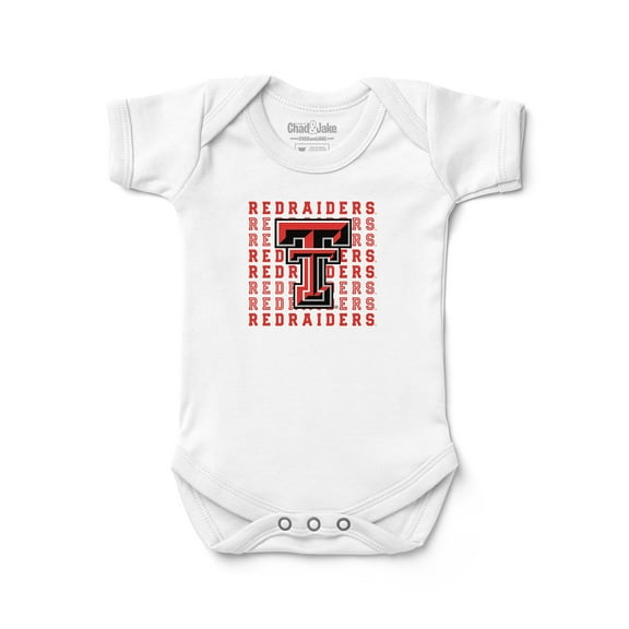 Newborn & Infant Chad & Jake White Texas Tech Red Raiders Retro Bodysuit