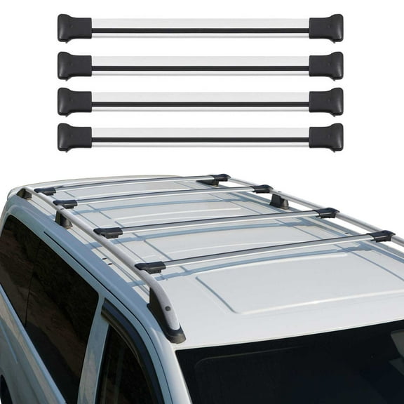 2015-2026 Ford Transit Roof Rack Cross Bars 4Pcs Silver