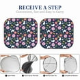 thumbnail image 5 of Goofa Floral Rabbit Pattern 2 Piece Car Windshield Sun Shade Foldable | Front Windshield Shade for Sun, Heat and UV Rays | Sunshade for Car Front Window-Small, 5 of 7