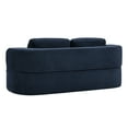 thumbnail image 5 of Aukfa 75-inch Convertible Loveseat Sofa Bed, Reversible Backrest, Faux Fur, No Assembl, Blue, 5 of 6