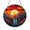 Acrylic 3.5 Inch, variant on Sunset Cascade Landscape Glass Suncatcher Round Window Hanging, Elegant Home Decor Gift