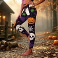 thumbnail image 4 of Yeaiivve Cute Ghost Print Leggings for Women Seamless Elastic High Waisted Workout Leggings Buttery Soft Comfy Tummy Control Yoga Running Pilates Pants 3XL, 4 of 5