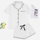 thumbnail image 1 of Conjunto de pijama de seda de gran tamaño para mujer, ropa de casa informal sexy de verano, fina, 1 of 6