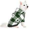 thumbnail image 5 of Cauagu Green White Lumberjack Plaid Pattern Winter Pet Hoodie Sweatshirts- Dog Hoodie Sweater with Leash Hole - Cute Dog Hoodie - Pet Clothes Puppy Cat Custume -Medium, 5 of 8