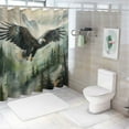 thumbnail image 7 of Orinice Eagle Forest Mountains Bathroom Decor Set with Shower Curtain, Colorful Luxurious Graphic Print Polyester Fabric, Chic Modern Style, 100% Polyester Fiber, Multi Size Shower Curtain, 7 of 7