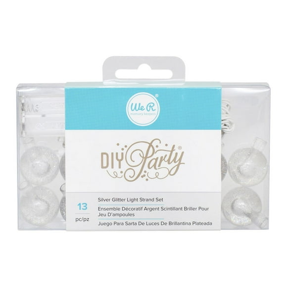 WeR DIY Party Light Strand Silver Glitter