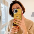 thumbnail image 7 of Compatible with iPhone 11 12 13 mini 14 15 16 Pro Max Plus Wallet Case with Card Holder, PU Leather Kickstand Card Slots Case ( Cute Bear Heart, iPhone 15 Plus), 7 of 7