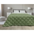 thumbnail image 1 of Green Down Alternative Comforter, 50s 60s Style Retro Vintage Inspired Simple Design with Little Polka Dots Image, Microfiber Quilt for All Season, 5 Sizes, Green and White, by Ambesonne, 1 of 3