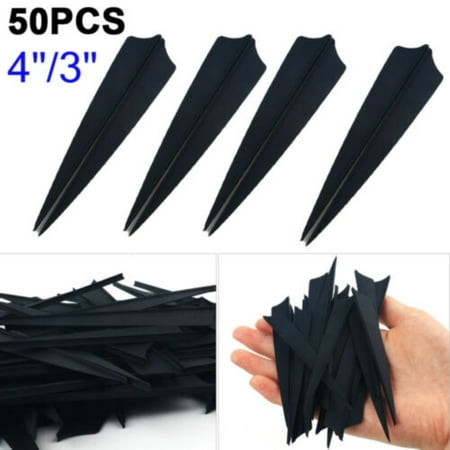 Cocobaby 50Pcs 3 4inch Archery Arrow Vanes TPU Fletches Feather Shield Fletching Bow DIY