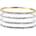 thumbnail image 1 of Pulsera de tobillo de cristal YONGSHENG 4 Uds tobilleras elásticas de tenis con diamantes, 1 of 5