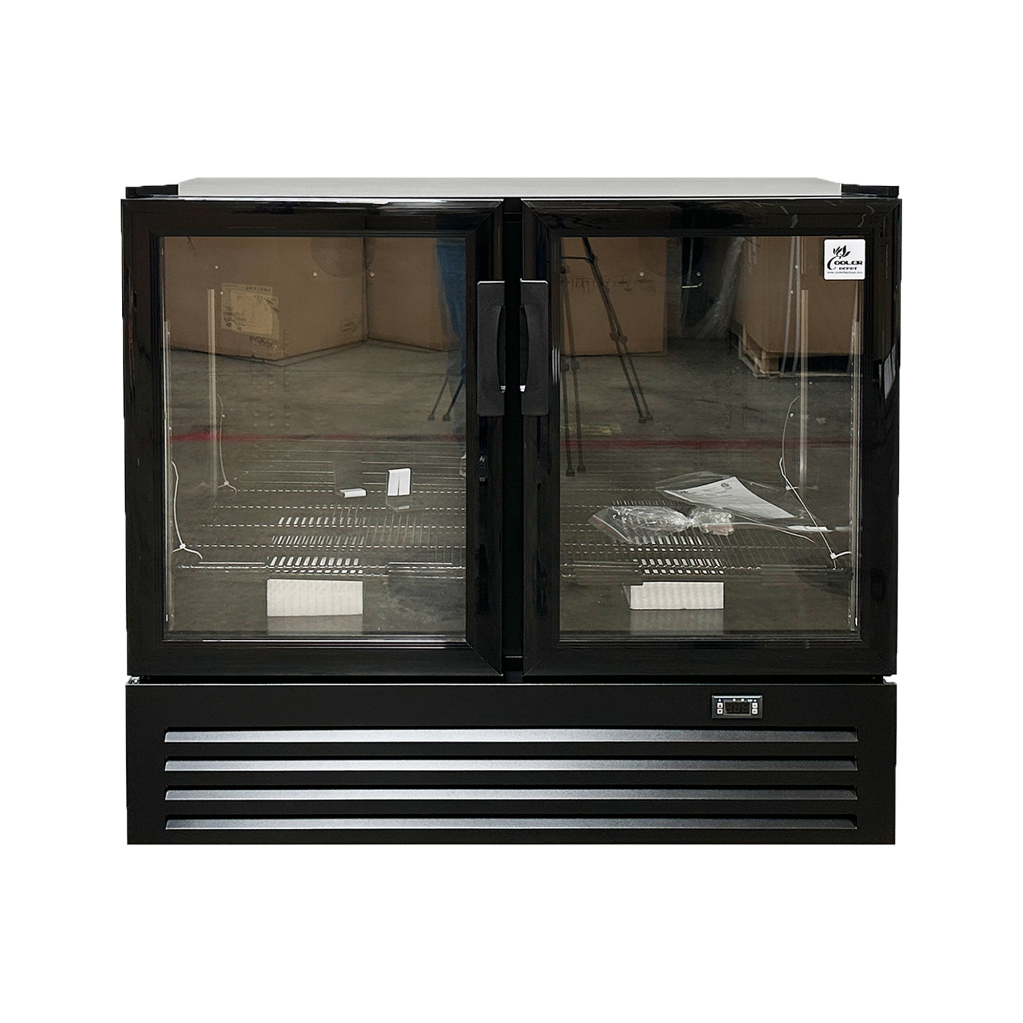 NSF 46 in. 2-Door Beverage Refrigerator, 12 Cu.Ft. Commercial Refrigerator, Back Bar Cooler