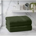 thumbnail image 3 of MALLONI HOME Premium Cotton Oversized 2 Pack Bath Sheet 35x70 - 100% Pure Cotton - Ideal for Everyday use - Ultra Soft & Highly Absorbent - Machine Washable - Olive Green, 3 of 7