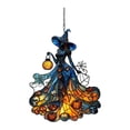 thumbnail image 2 of chaungfeng Scary Witch Acrylic Suncatcher, Stained Glass Window Car Hanging Christmas Ornament for Indoor Outdoor Decor, Garden Sun Catcher Panel for Halloween Lover for Women Mom Grandma, 2 of 9