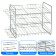 thumbnail image 3 of Auledio 3 Tier Can Storage Rack Stackable Can Storage Holder Holds 42 Cans for Kitchen Cabinet in Silver, 3 of 7