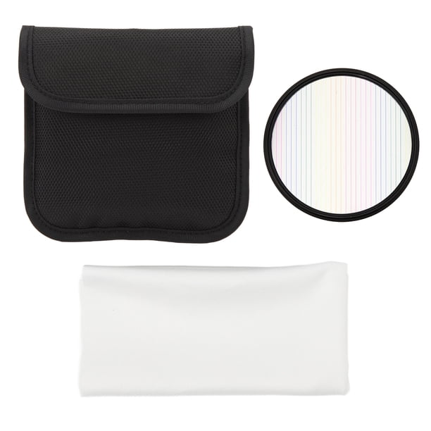 Cámara fotográfica de 77 mm con efecto arcoíris y pantalla ancha, con destellos de escena nocturna, filtro de efectos especiales cepillado, accesorios para películas, vídeos musicales, CT001