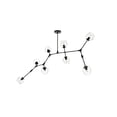 thumbnail image 6 of Elegant Lighting Cavoli 74" 9-Light Metal & Glass Chandelier in Black/Clear, 6 of 11