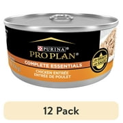(12 pack) Purina Pro Plan Complete Essentials, Chicken, Wet Cat Food, 5.5 oz Can