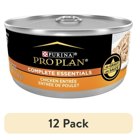 (12 pack) Purina Pro Plan Complete Essentials, Chicken, Wet Cat Food, 5.5 oz Can