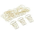 thumbnail image 3 of AMLESO 12pcs Gold Plated Cup Shaped Paper Clips Funny Stationery Bookmark Marking, 3 of 8