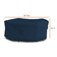 thumbnail image 4 of COVERS&ALL Round Dining Table Set Cover, 12 Oz Waterproof UV & Weather Resistant Patio Indoor Outdoor Bistro Garden Lawn Furniture Cover with Air Vents & Drawstrings (60"Diameter x23"H Blue), 4 of 6