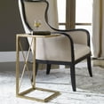 thumbnail image 3 of Uttermost Zafina Contemporary Iron and Glass Side Table in Gold/Black, 3 of 6