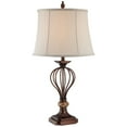 thumbnail image 2 of Kathy Ireland Villa Roma Traditional Table Lamp 29 1/2" Tall Dark Bronze Light Gray Drum Shade for Bedroom Living Room Bedside Nightstand Office Kids, 2 of 7