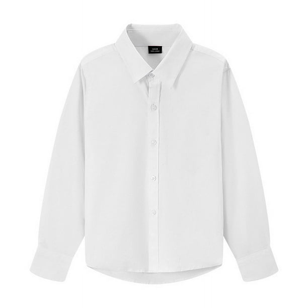Camisa blanca para niños, camisa blanca para niños, uniforme