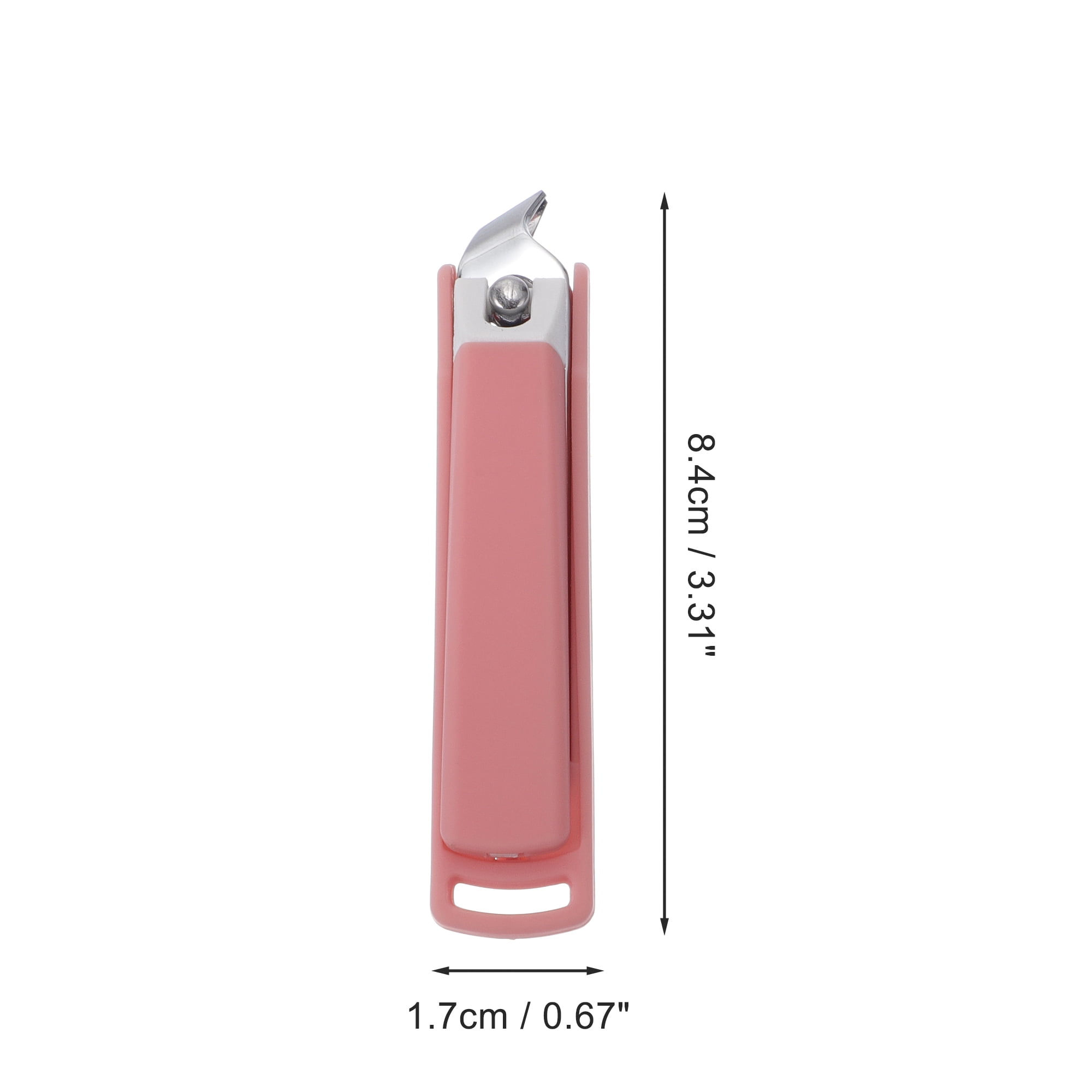 Unique Bargains Nail Clipper With Key Ring 1 Set Pink