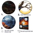 thumbnail image 3 of Designart "Rainbow Colored Baobabs II" Tree Baobab Floater Framed Wall Art Living Room, 3 of 5
