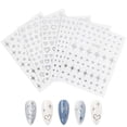 thumbnail image 2 of 5 Sheets Nail Art Sticker Self-Adhesive Decals For Women Tiny Star Heart Stickers For Nail Art Decoration Manicure Design, 2 of 3