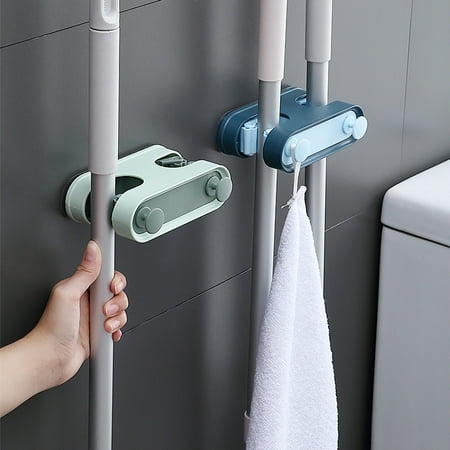 

Mop hook free punch wall hanging bathroom mop hook mop holder