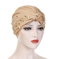 thumbnail image 1 of Gorros De Verano Para Mujer Sombreros Algodón Musulmán Islam Turban Cap Pre-Tie Sleeping Headwrap Con Perla sonducket AP007463-01, 1 of 6