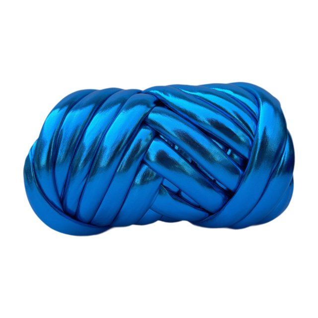 HILABEE Chunky Yarn Arm Knitting Yarn Jumbo Tubular Yarn for Blanket Rug Making Hats Dark Blue