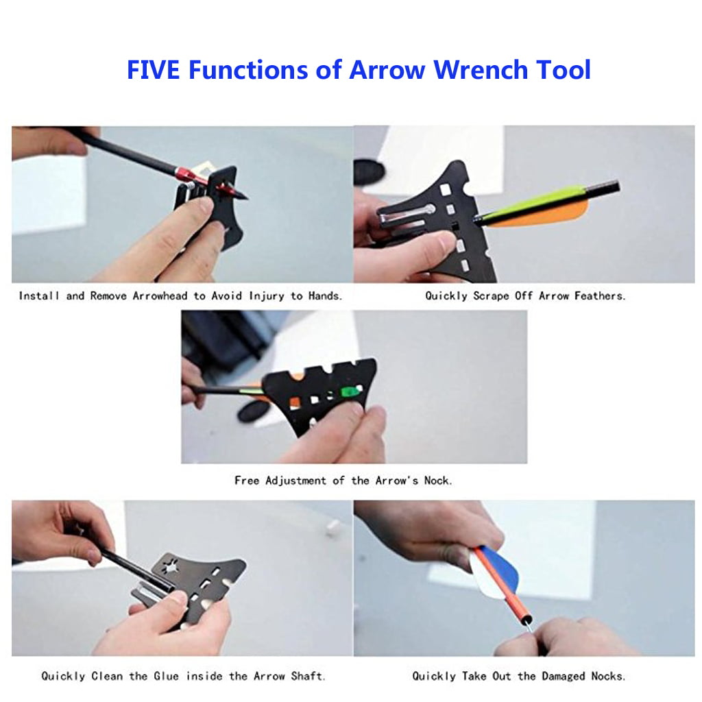 Multiuse Arrow Repair Wrench Arrow Hand Tool Broadhead Remover Shooting Kit 