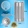 thumbnail image 4 of XPAC 84-Ounce Sweat-Free Beverage/Water Pitcher with Lid, Stainless Steel, Vacuum Insulated, Keeps Drinks Cold For Hours, 4 of 15