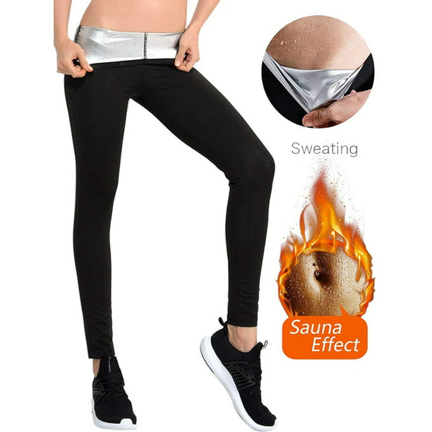 Women High Waist Slimming Sport Pants Body Shapers Capris Sweat Sauna  Workout Yoga Tummy Control Panties Pants Sauna Shaping Shapewear Plus Size  S-2XL,Black 