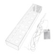 thumbnail image 3 of yuksok Rectangular Flower Vase Acrylic Flower Vase Clear Long Rectangle Vase Rectangle 45x10x6.5cm 18 Hole, 3 of 9