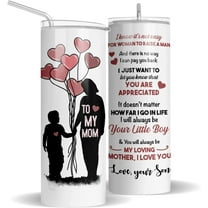Artist Shot Best Mom Ever Stainless Steel Skinny Tumbler with Clear Lid and Straw - 20oz Tumbler with Leak Proof Lid, Perfect Mother's Day Gift Idea for Mom, Mama, or Boyfriend's Mom