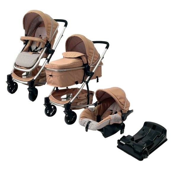 Carriola De Bebe Crown Portabebe Base De Carro Bambineto Khaki