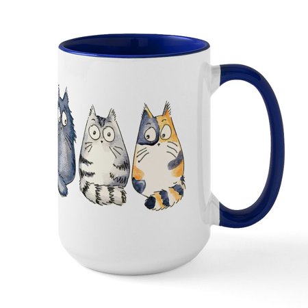 

CafePress - 3Cats2 Kopie Ceramic Mug - 15 oz Ceramic Large Mug