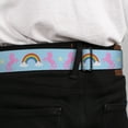 thumbnail image 4 of Buckle-Down Belt, Seatbelt Buckle Belt, Unicorns Rainbow Star Baby Blue Pink Yellow, 30 to 44 Inches, 4 of 9